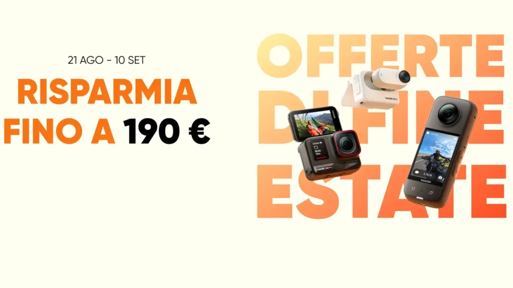 offerte di fine estate insta360 sconti