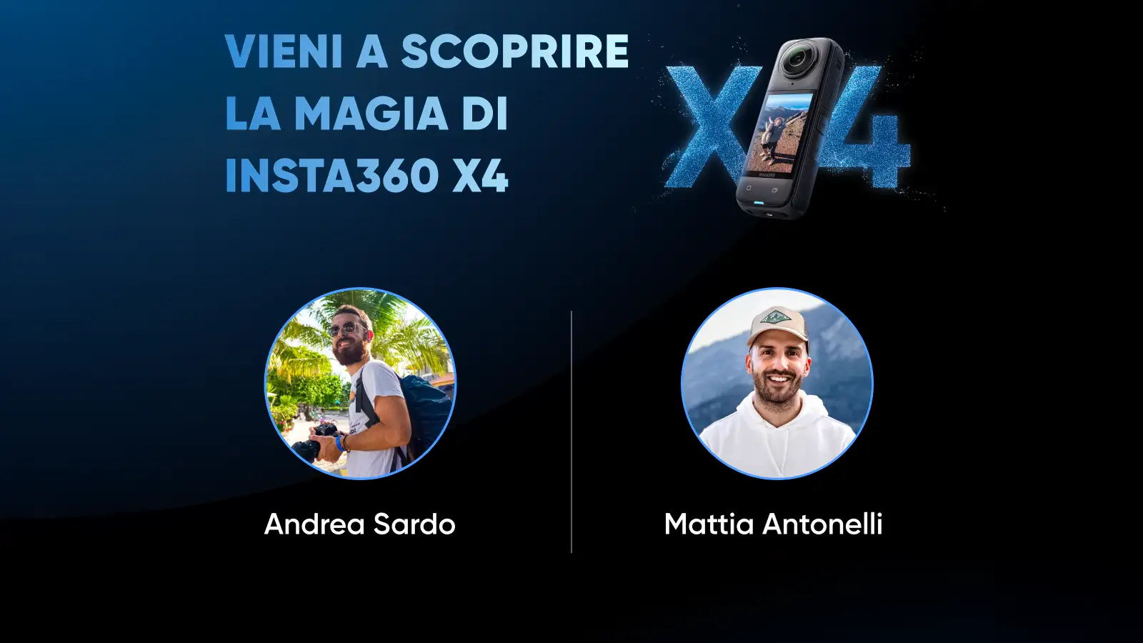 Workshop Insta360 Photolux Andrea Sardo e Mattia Antonelli